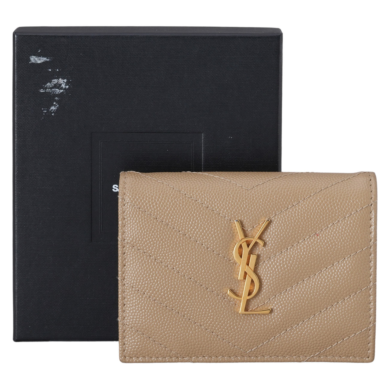 YVES SAINT LAURENT(USED)생로랑 530841 모노그램 반지갑